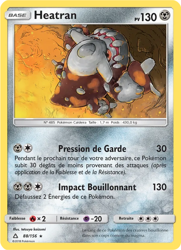 Carte Pokémon Heatran de l'extension Ultra-Prisme