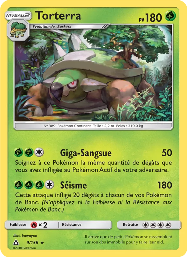 Carte Pokémon Torterra de l'extension Ultra-Prisme