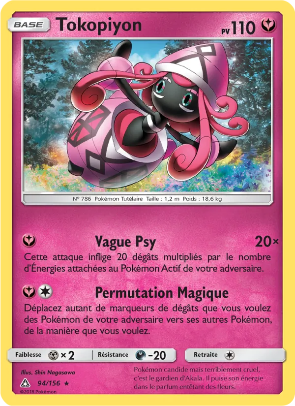Carte Pokémon Tokopiyon de l'extension Ultra-Prisme