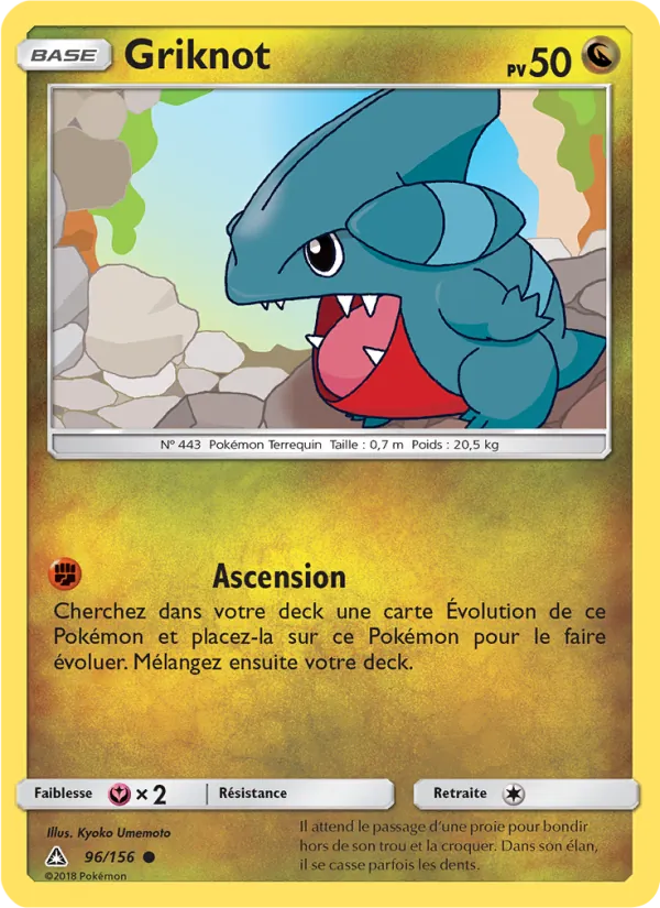 Carte Pokémon Griknot de l'extension Ultra-Prisme
