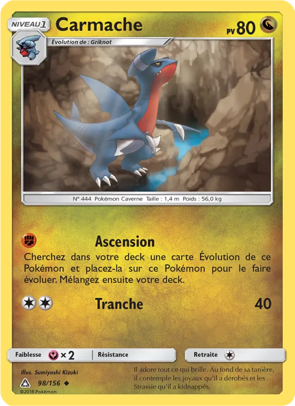 Carte Pokémon Carmache de l'extension Ultra-Prisme