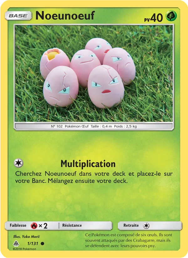 Carte Pokémon Noeunoeuf de l'extension Lumière Interdite