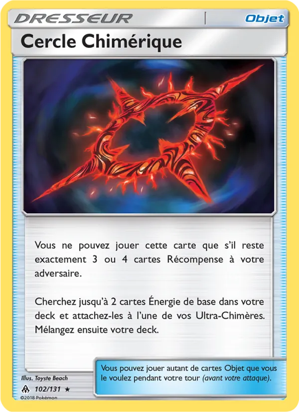Carte Pokémon Cercle Chimérique de l'extension Lumière Interdite