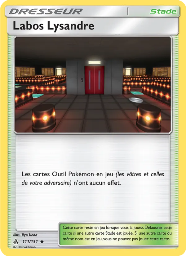 Carte Pokémon Labos Lysandre de l'extension Lumière Interdite