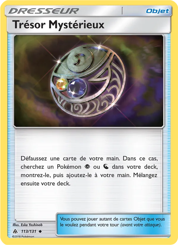 Carte Pokémon Trésor Mystérieux de l'extension Lumière Interdite