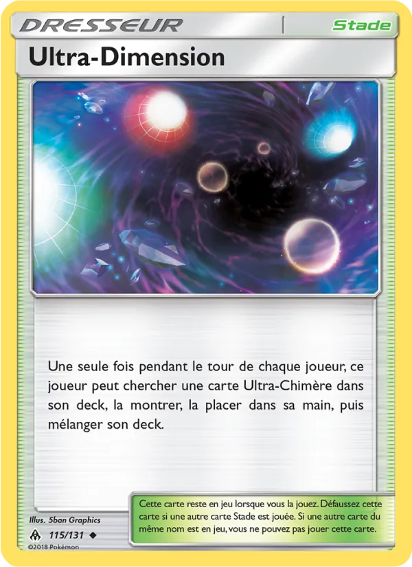 Carte Pokémon Ultra-Dimension de l'extension Lumière Interdite
