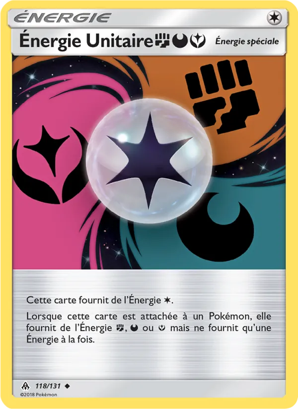 Carte Pokémon Énergie Unitaire FightingDarknessFairy de l'extension Lumière Interdite