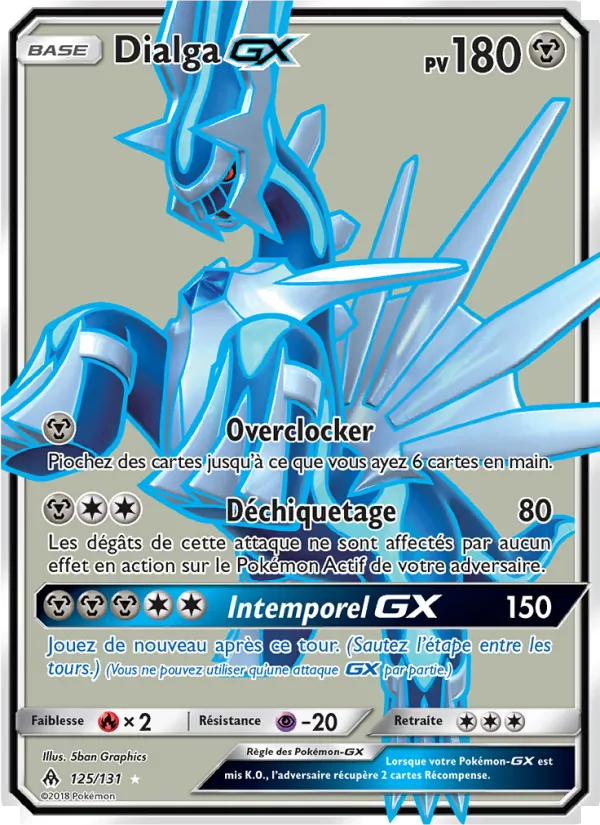 Carte Pokémon Dialga GX de l'extension Lumière Interdite
