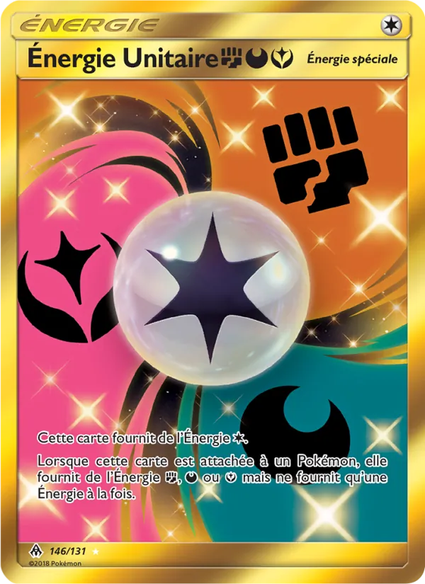 Carte Pokémon Énergie Unitaire FightingDarknessFairy de l'extension Lumière Interdite