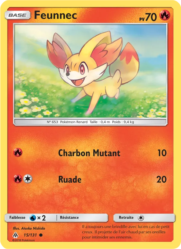 Carte Pokémon Feunnec de l'extension Lumière Interdite