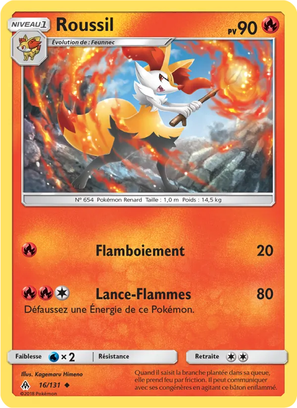 Carte Pokémon Roussil de l'extension Lumière Interdite