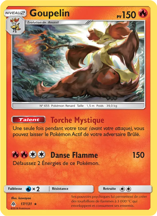 Carte Pokémon Goupelin de l'extension Lumière Interdite