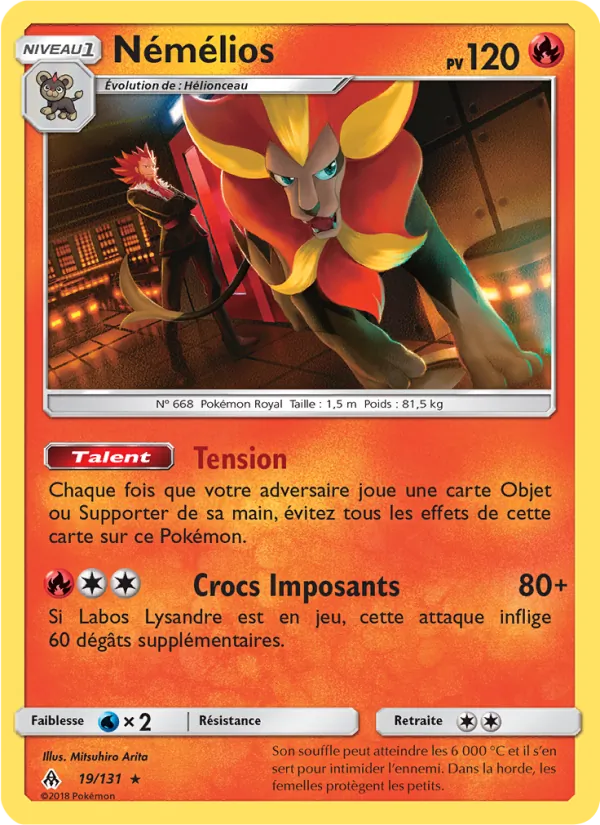 Carte Pokémon Némélios de l'extension Lumière Interdite