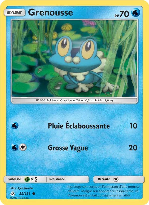 Carte Pokémon Grenousse de l'extension Lumière Interdite