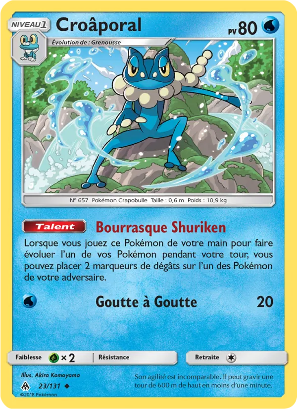 Carte Pokémon Croâporal de l'extension Lumière Interdite