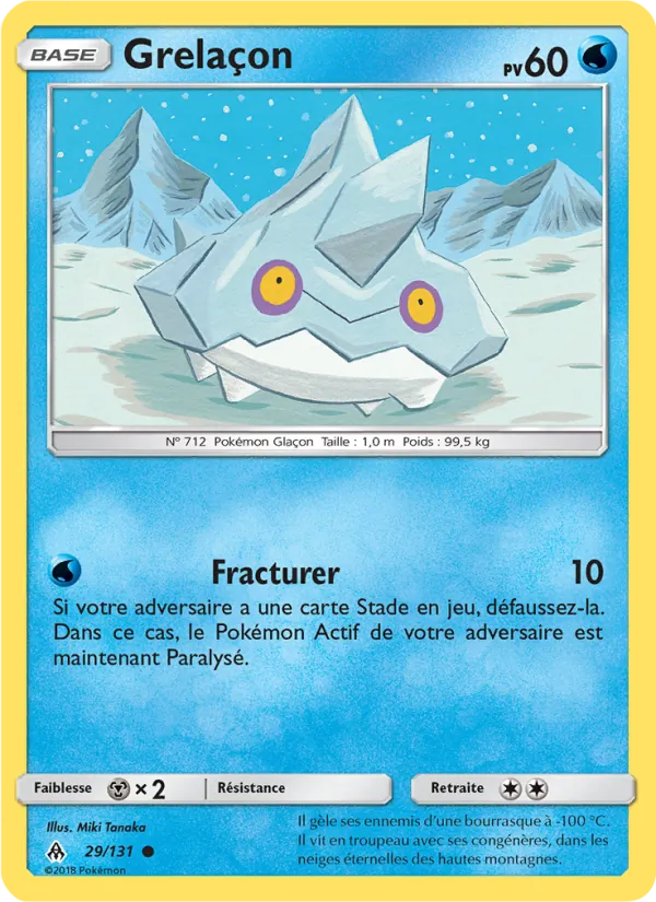 Carte Pokémon Grelaçon de l'extension Lumière Interdite