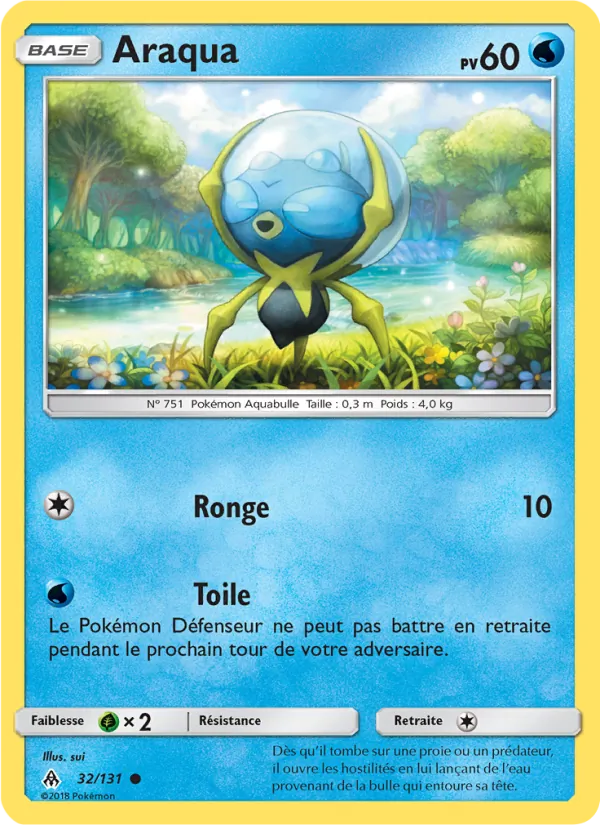 Carte Pokémon Araqua de l'extension Lumière Interdite