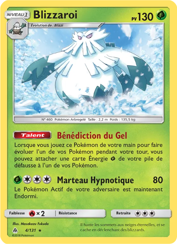Carte Pokémon Blizzaroi de l'extension Lumière Interdite