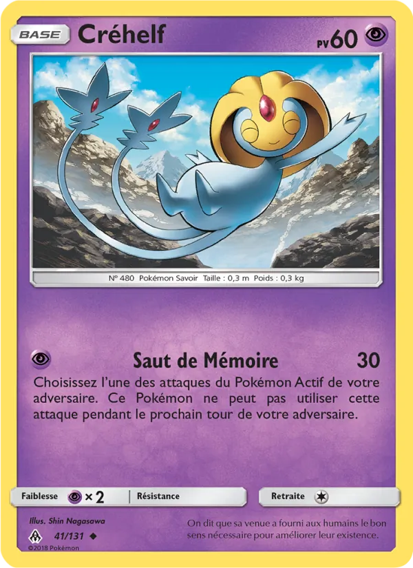 Carte Pokémon Créhelf de l'extension Lumière Interdite