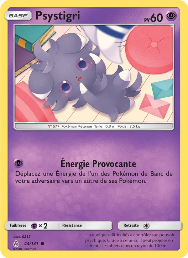 Carte Pokémon Psystigri de l'extension Lumière Interdite