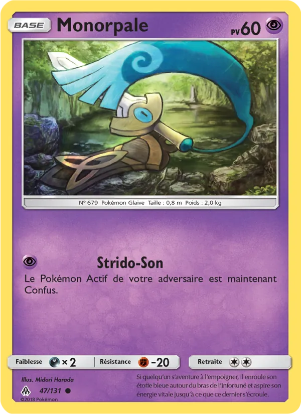 Carte Pokémon Monorpale de l'extension Lumière Interdite