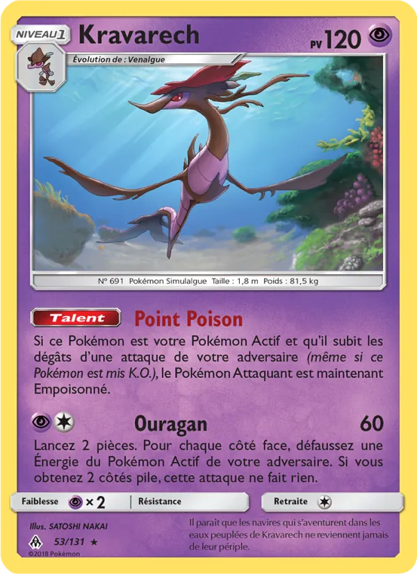 Carte Pokémon Kravarech de l'extension Lumière Interdite
