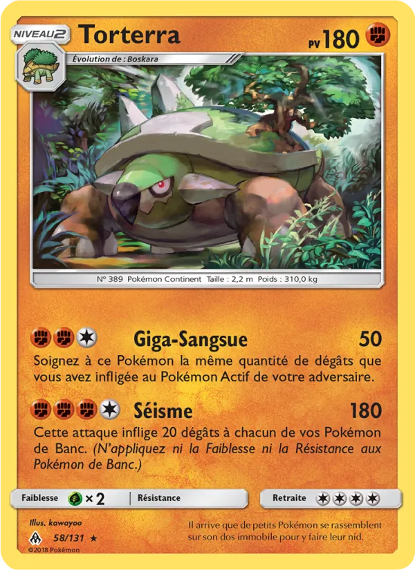 Carte Pokémon Torterra de l'extension Lumière Interdite