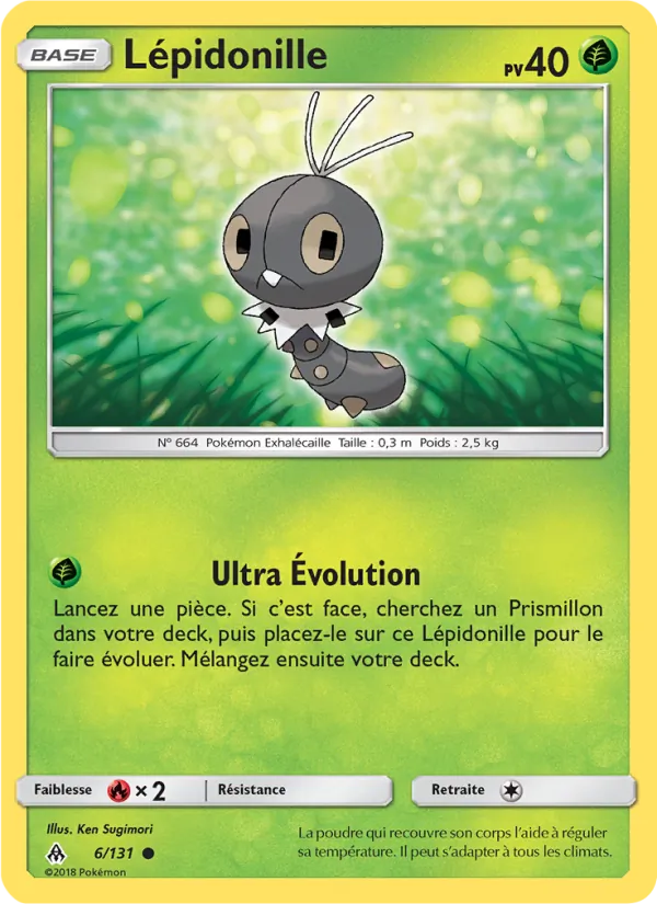 Carte Pokémon Lépidonille de l'extension Lumière Interdite