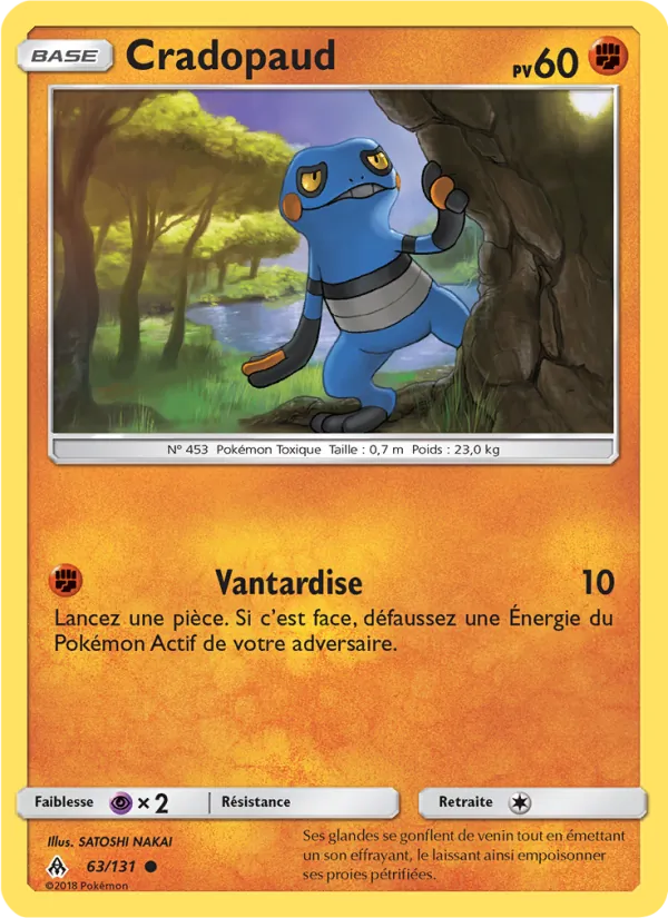 Carte Pokémon Cradopaud de l'extension Lumière Interdite