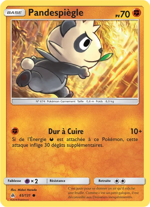Carte Pokémon Pandespiègle de l'extension Lumière Interdite