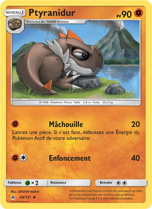 Carte Pokémon Ptyranidur de l'extension Lumière Interdite