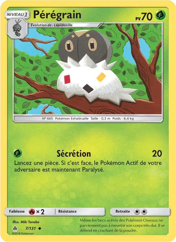Carte Pokémon Pérégrain de l'extension Lumière Interdite