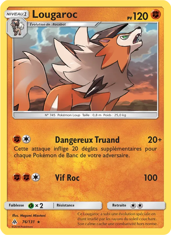 Carte Pokémon Lougaroc de l'extension Lumière Interdite