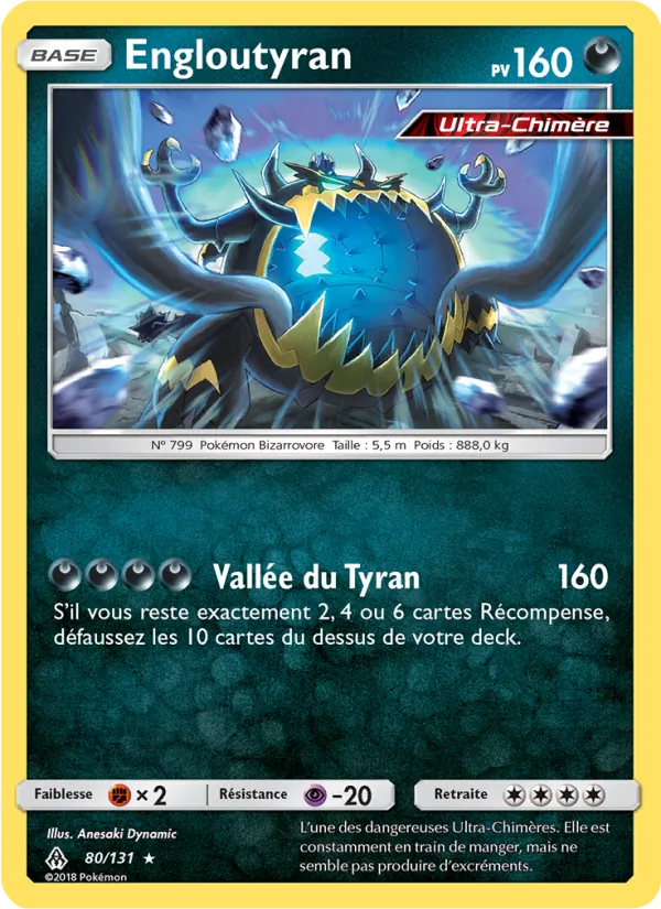 Carte Pokémon Engloutyran de l'extension Lumière Interdite