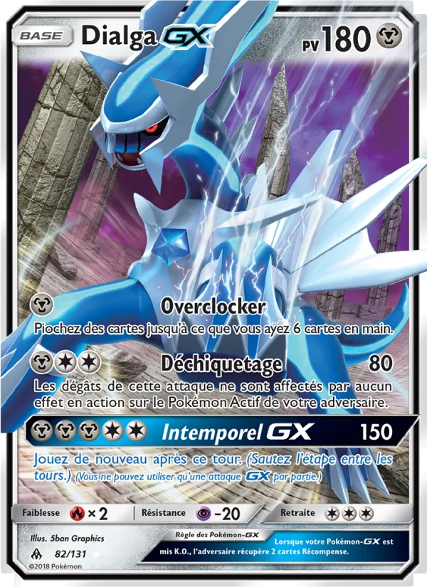 Carte Pokémon Dialga GX de l'extension Lumière Interdite