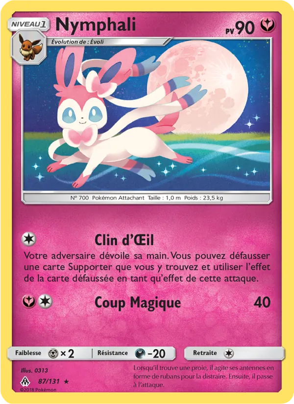 Carte Pokémon Nymphali de l'extension Lumière Interdite