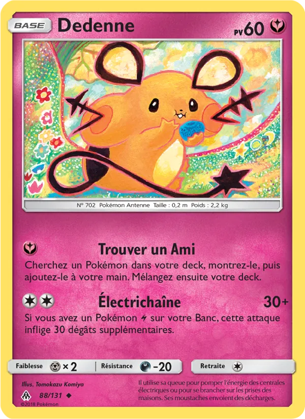 Carte Pokémon Dedenne de l'extension Lumière Interdite