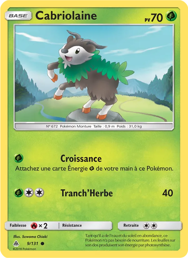 Carte Pokémon Cabriolaine de l'extension Lumière Interdite