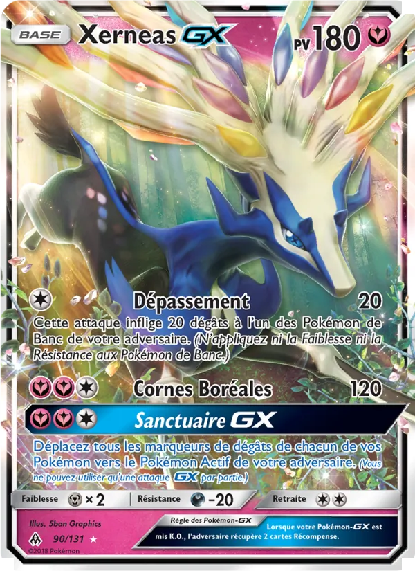 Carte Pokémon Xerneas GX de l'extension Lumière Interdite