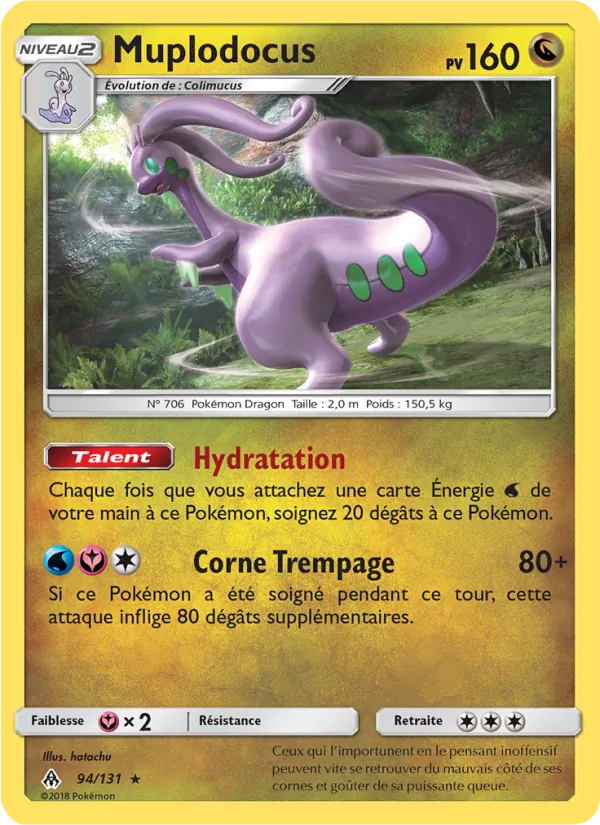 Carte Pokémon Muplodocus de l'extension Lumière Interdite