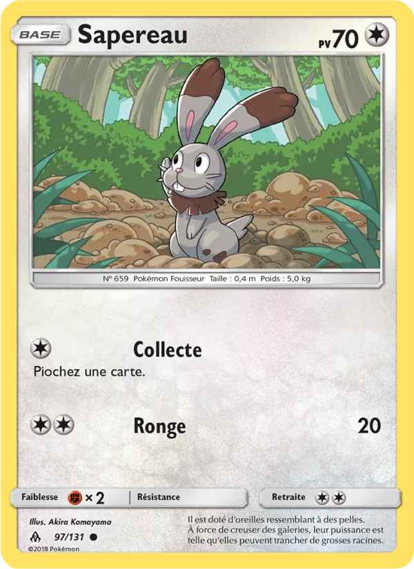 Carte Pokémon Sapereau de l'extension Lumière Interdite