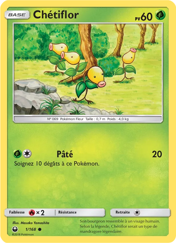 Carte Pokémon Chétiflor de l'extension Tempête Céleste