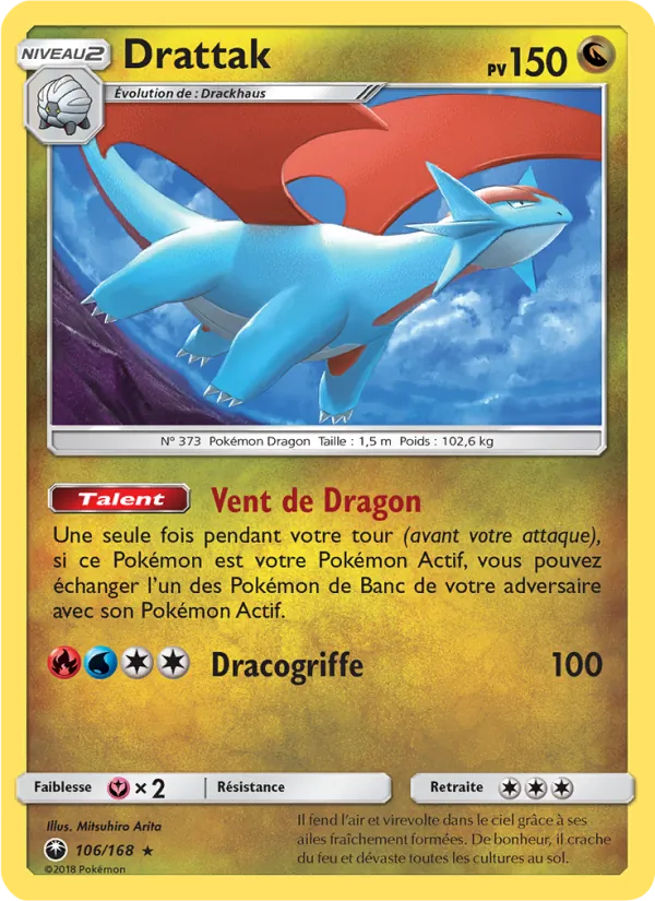 Carte Pokémon Drattak de l'extension Tempête Céleste