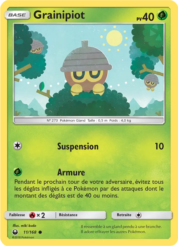 Carte Pokémon Grainipiot de l'extension Tempête Céleste