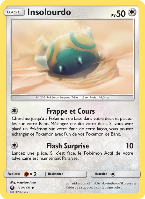 Carte Pokémon Insolourdo de l'extension Tempête Céleste