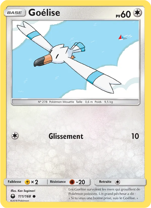 Carte Pokémon Goélise de l'extension Tempête Céleste