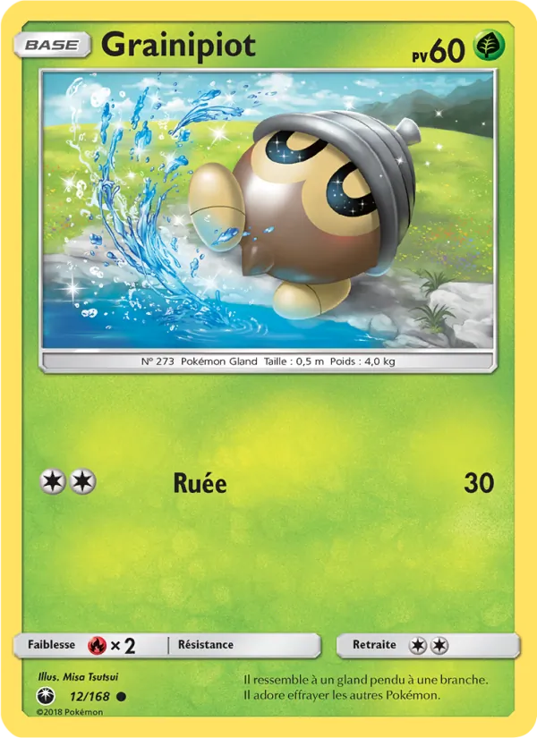Carte Pokémon Grainipiot de l'extension Tempête Céleste