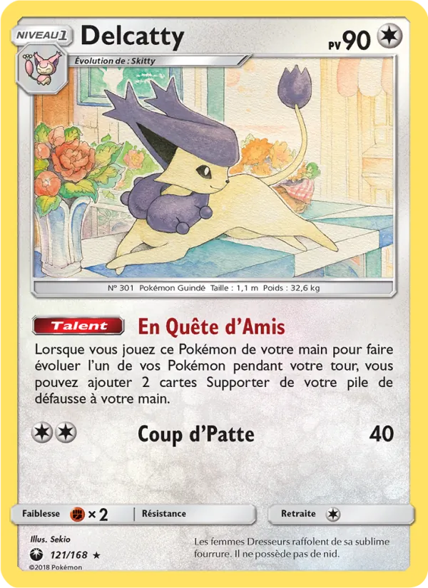 Carte Pokémon Delcatty de l'extension Tempête Céleste