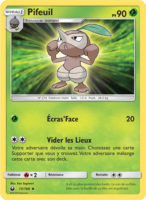 Carte Pokémon Pifeuil de l'extension Tempête Céleste