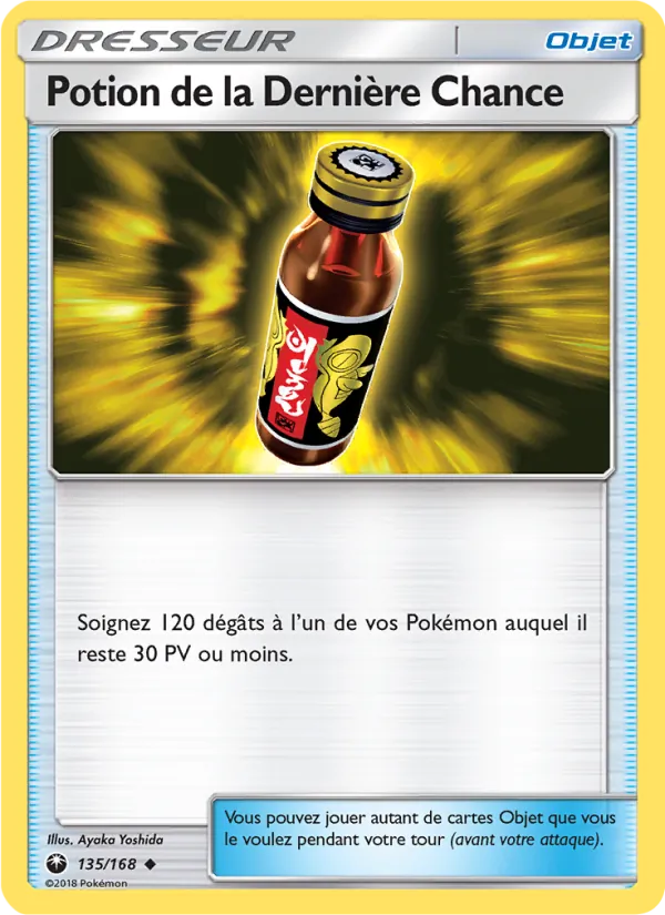 Carte Pokémon Potion de la Dernière Chance de l'extension Tempête Céleste
